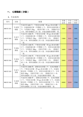 专业心理咨询室配备价目表