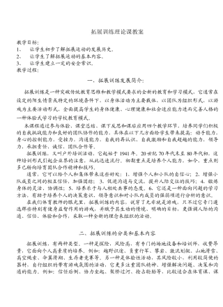 专业拓展训练课程