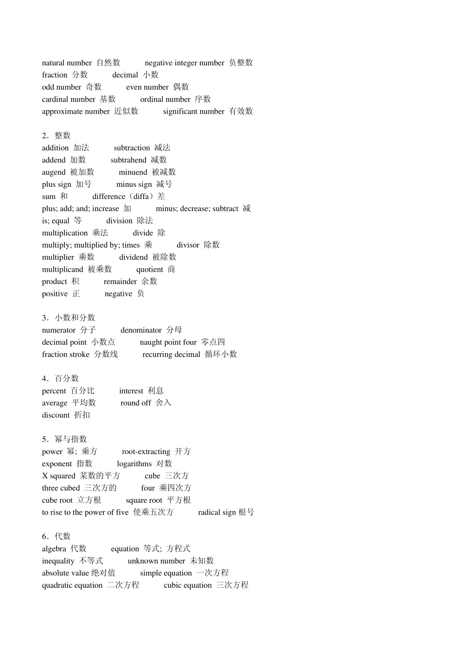 专业英语中常用符号和数学表达式_第2页