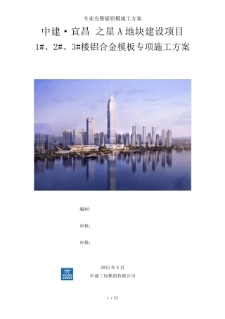 专业铝模施工方案