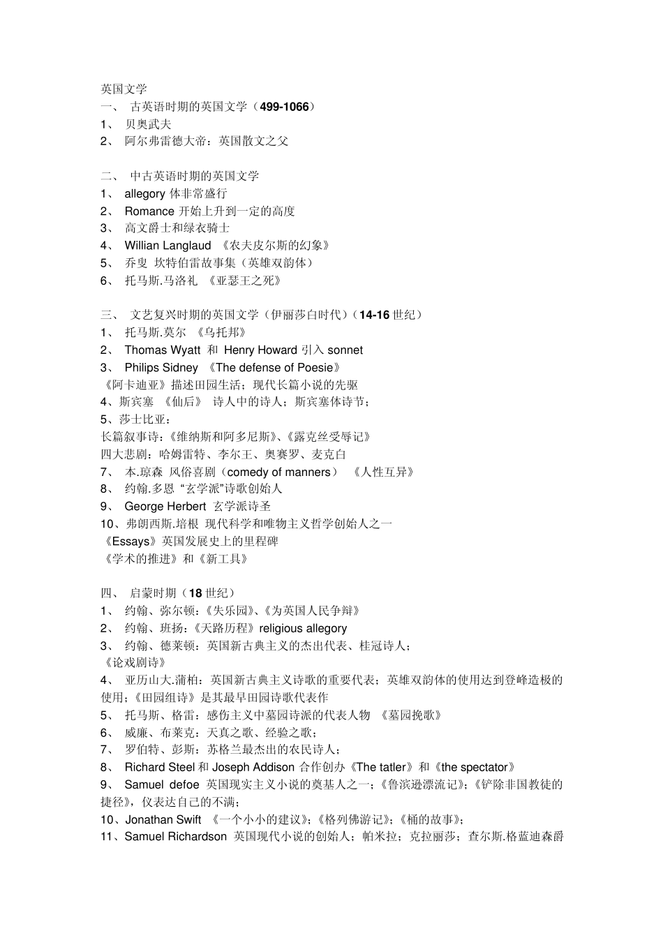 专八人文知识总结_第1页