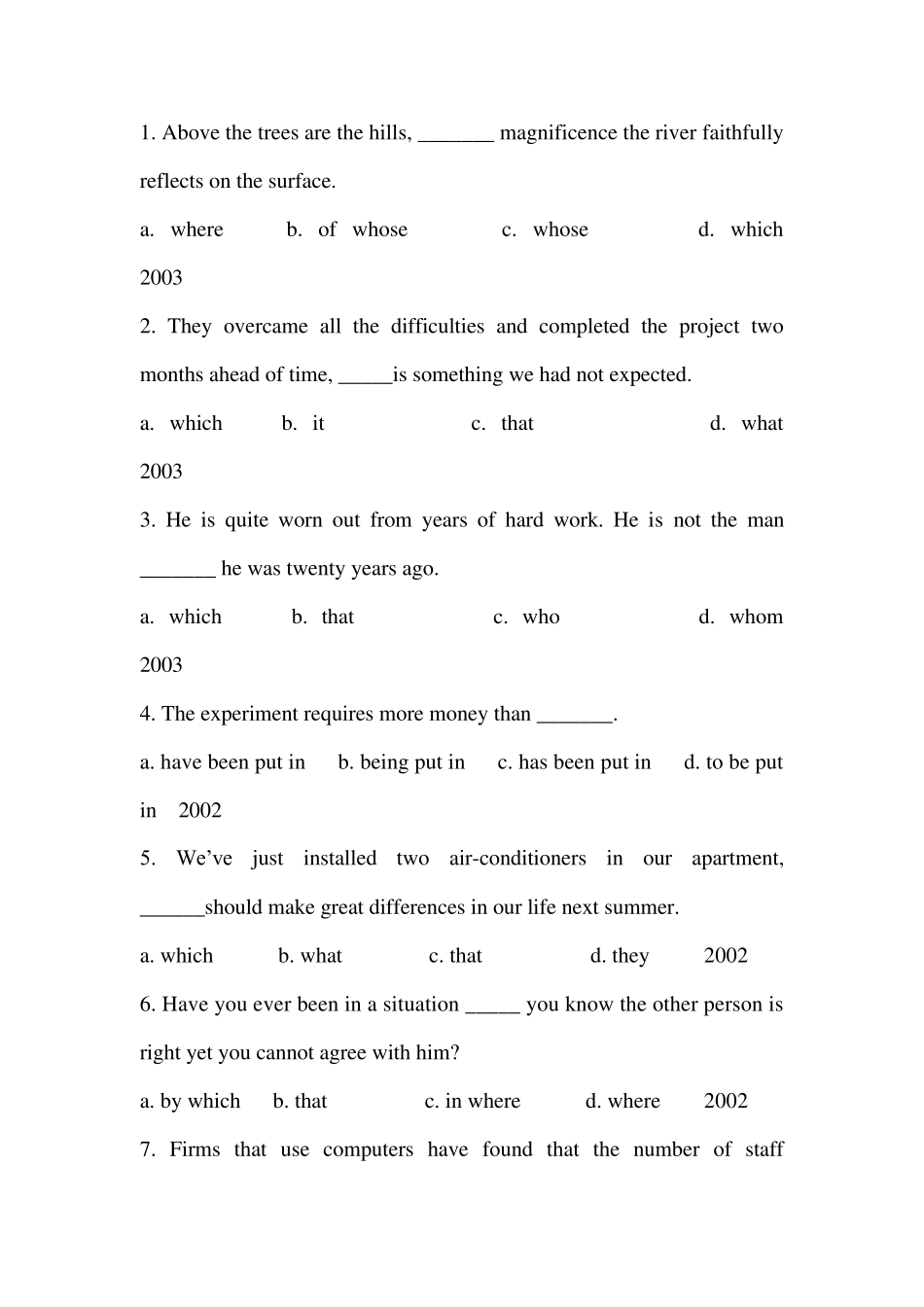 专四历年语法真题总结_第2页