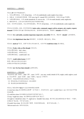 专四英语语法考点