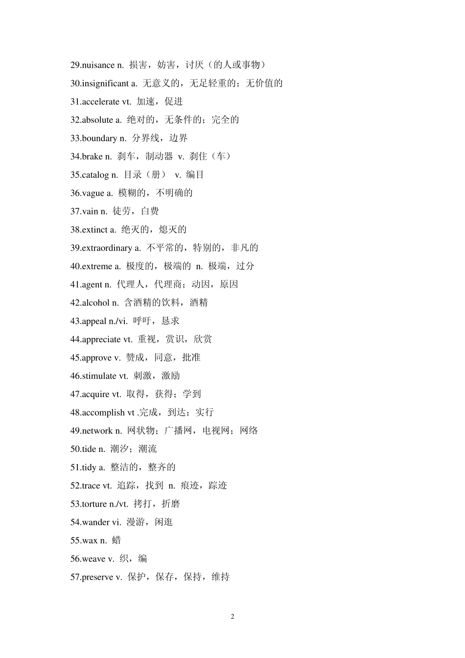 专四高频词汇_第2页