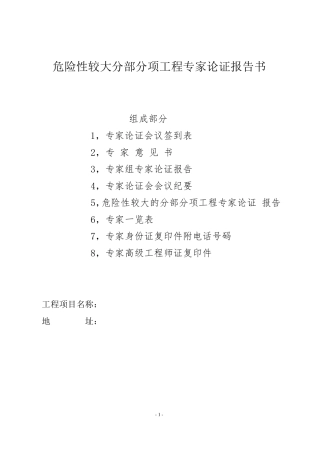 专家论证报告书