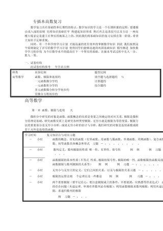 专插本高数复习