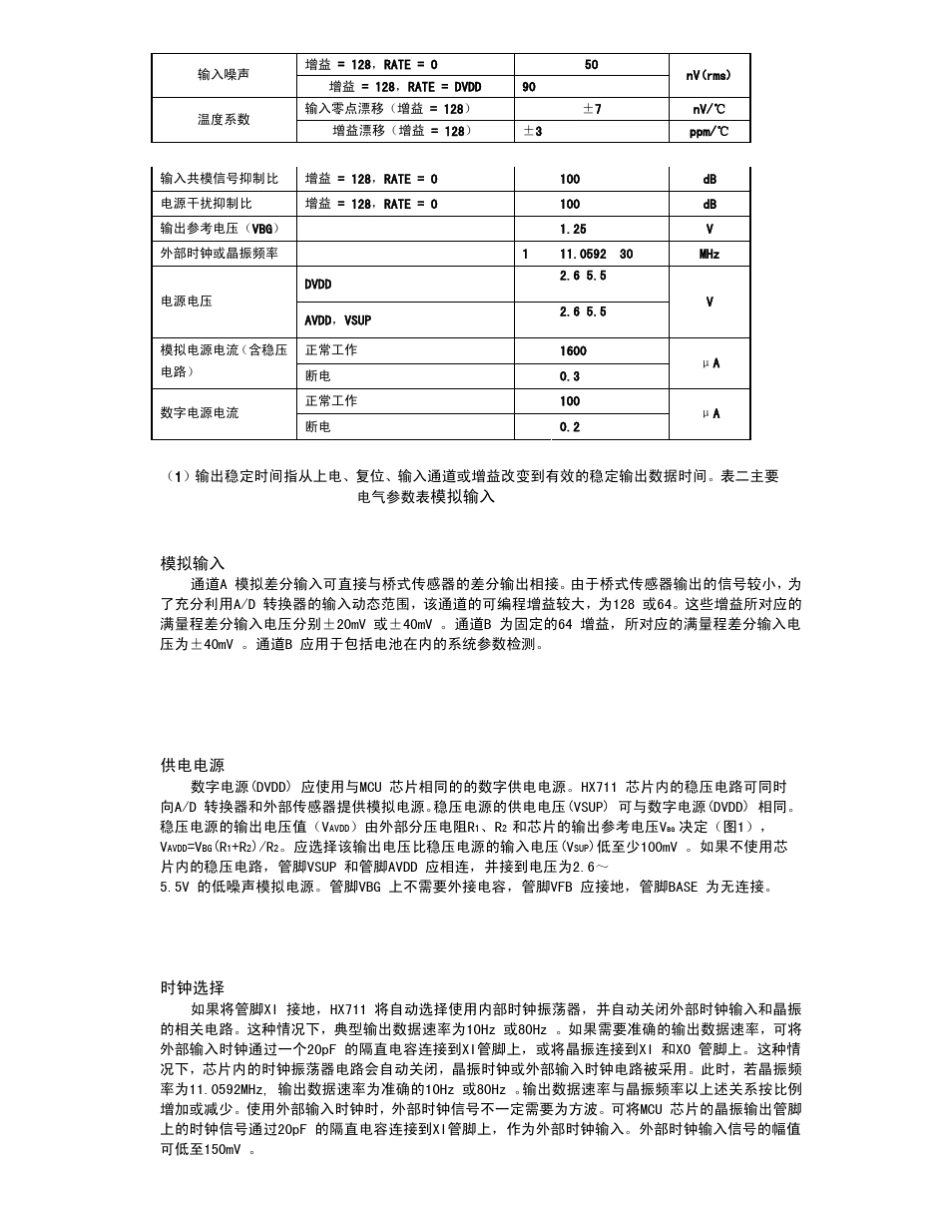 专用型高精度24位AD转换器芯HX711_第3页