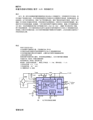 专用型高精度24位AD转换器芯HX711