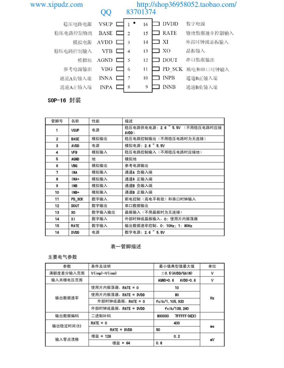 专用型高精度24位AD转换器芯W_第2页