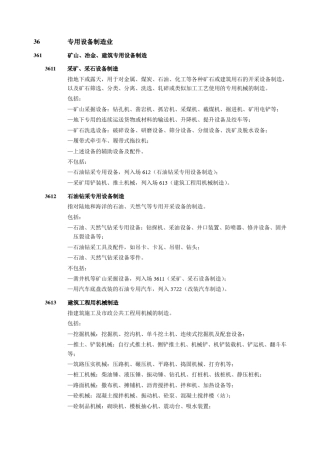 专用设备制造业分类