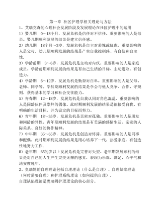 专科社区护理学导论