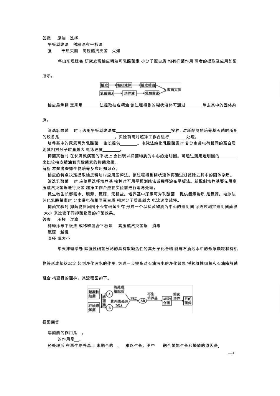 专题21微生物的利用、生物技术在食品加工中的应用(高三生物第一轮复习)免费2013届_第2页