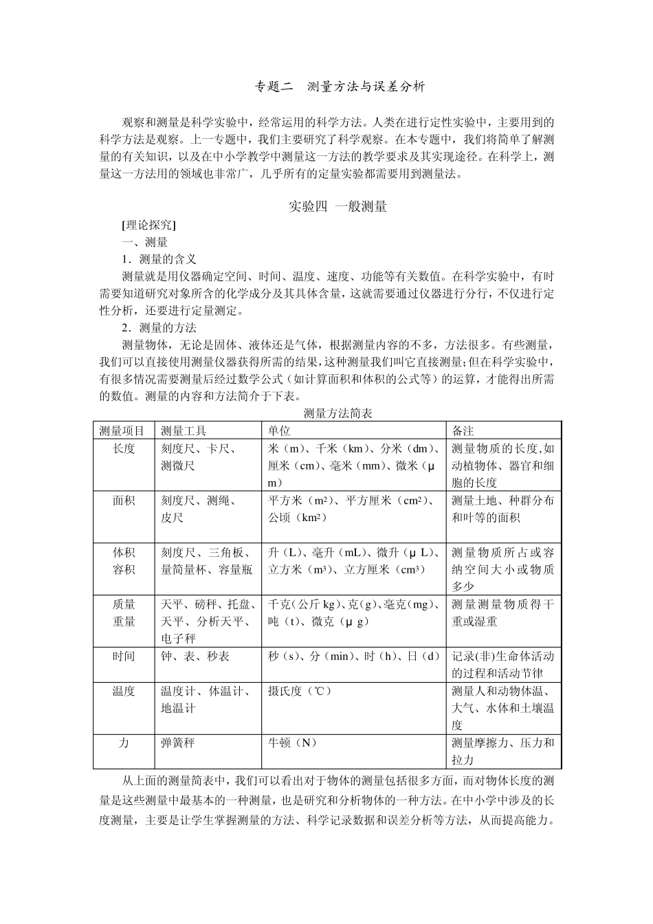 专题二测量方法及误差分析_第1页