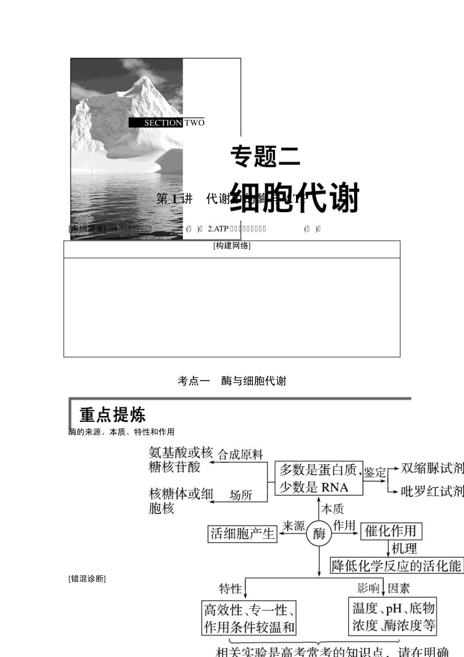 专题二第1讲代谢中的酶与ATP_第1页