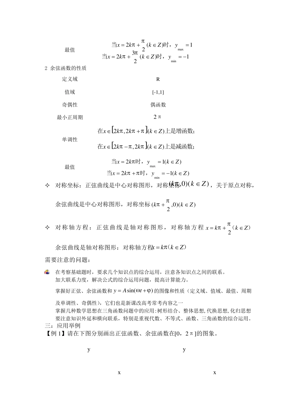 专题正弦、余弦函数的图像及性质_第2页