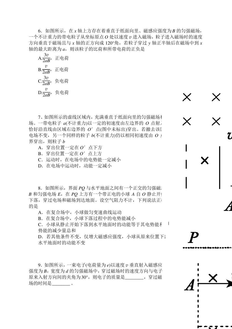 专题训练带电粒子在匀强磁场中的运动_第2页