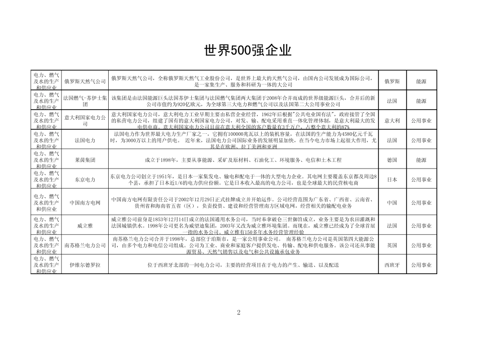 世界500强简介、排名、分类_第2页
