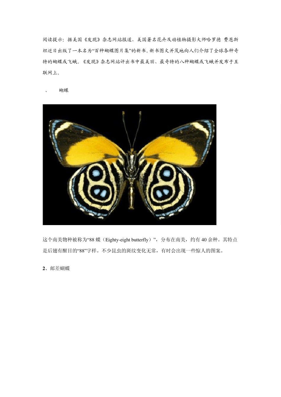 世界上最漂亮的8种蝴蝶_第1页