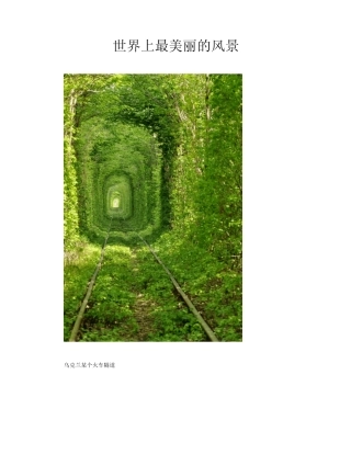 世界上最美丽的风景(下)