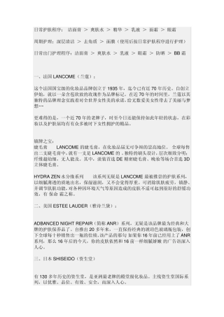 世界十大(最贵)化妆品品牌2011.04.06
