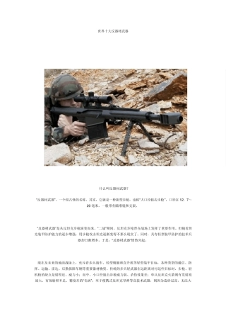 世界十大反器材武器()