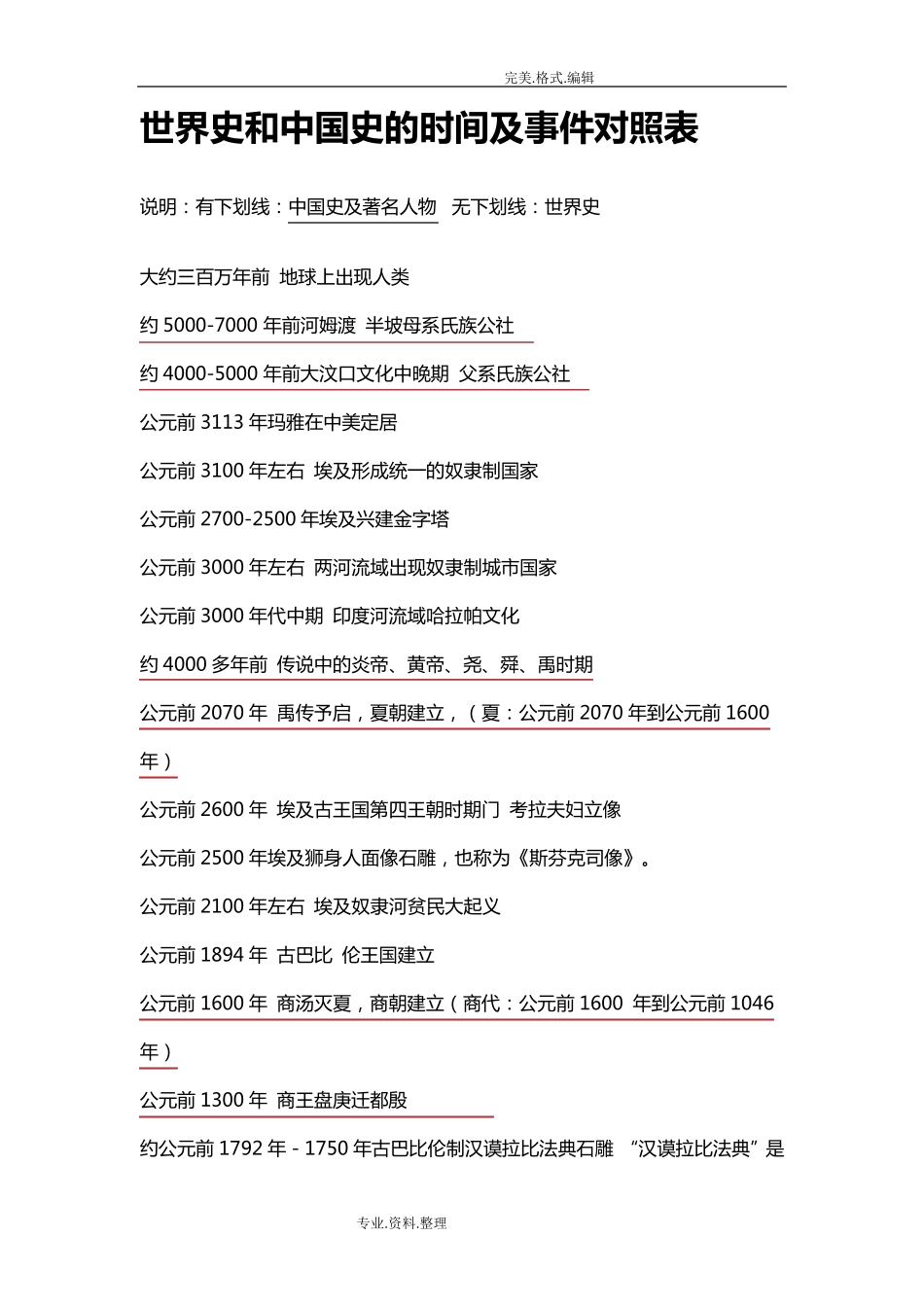 世界历史时间轴_第1页