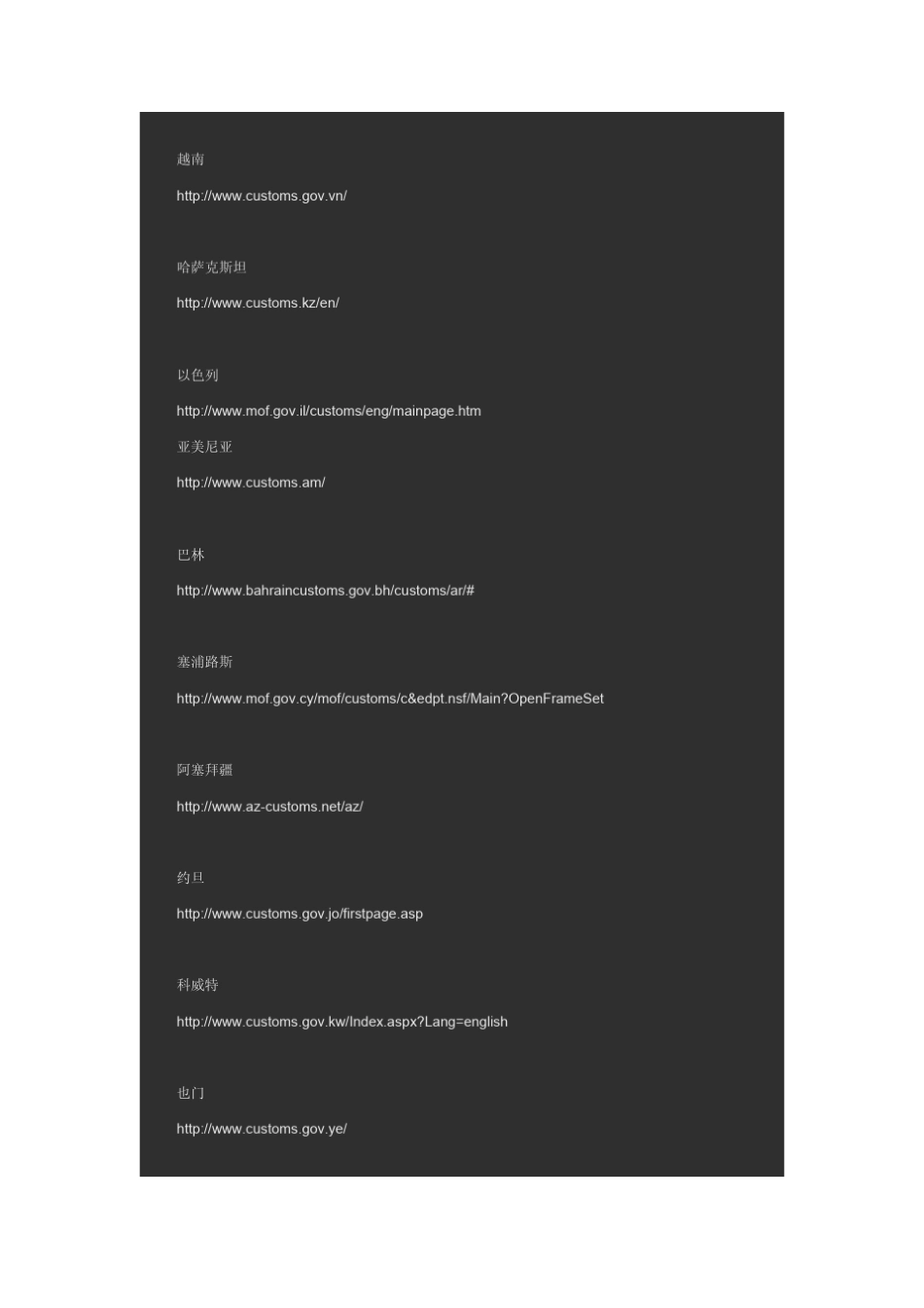 世界各国关税查询网站海关网址_第3页