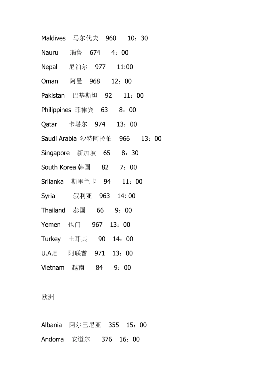 世界各国时间表_第2页