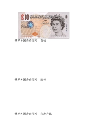 世界各国的货币名称及图片