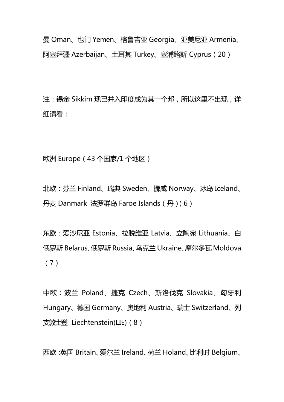 世界各国英文名称大全_第2页