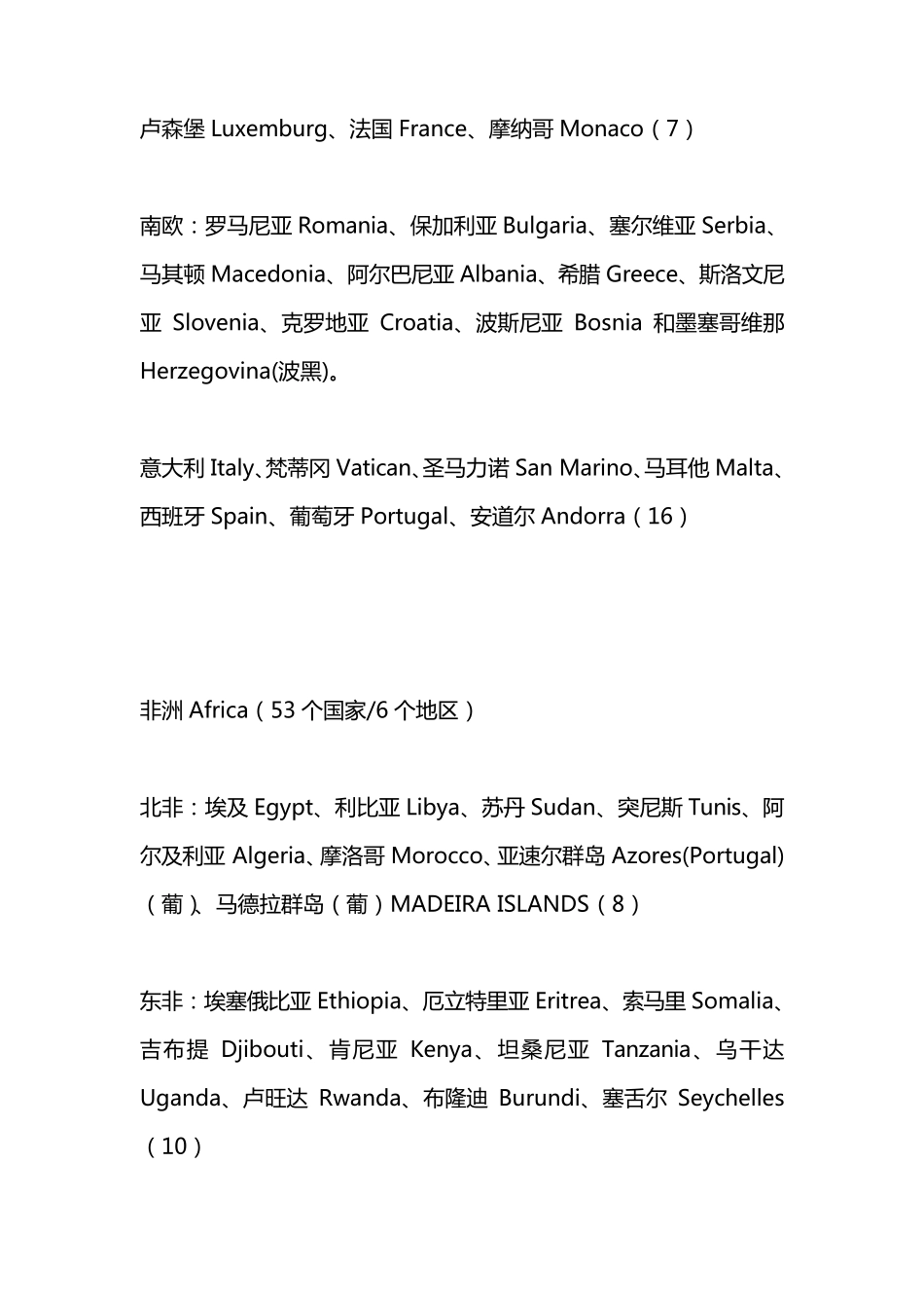 世界各国英文名称大全_第3页
