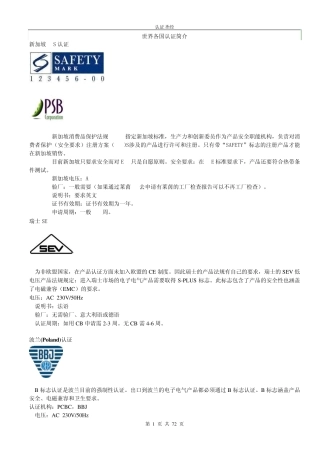 世界各国认证