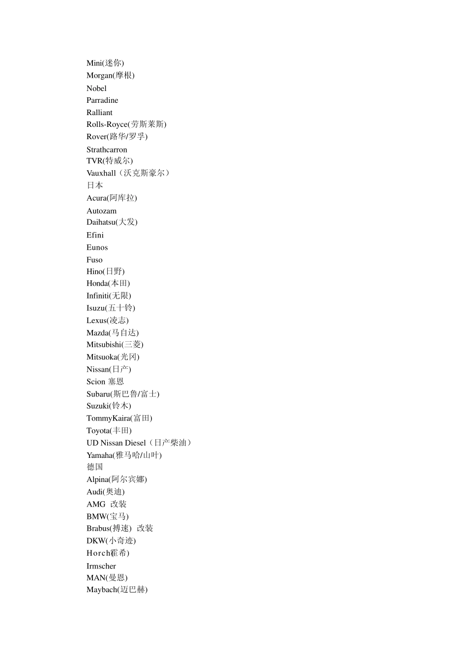 世界各国都有哪些品牌车_第2页