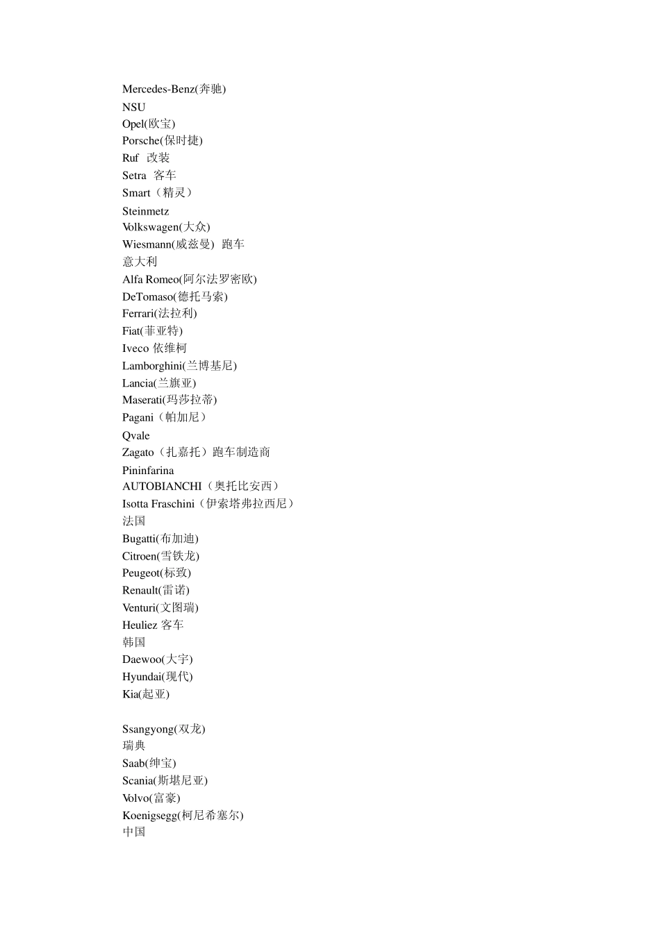 世界各国都有哪些品牌车_第3页