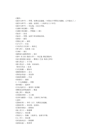 世界名著翻译最佳中文版本大全