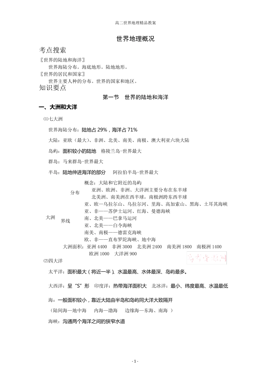 世界地理知识点总结(重要_第1页