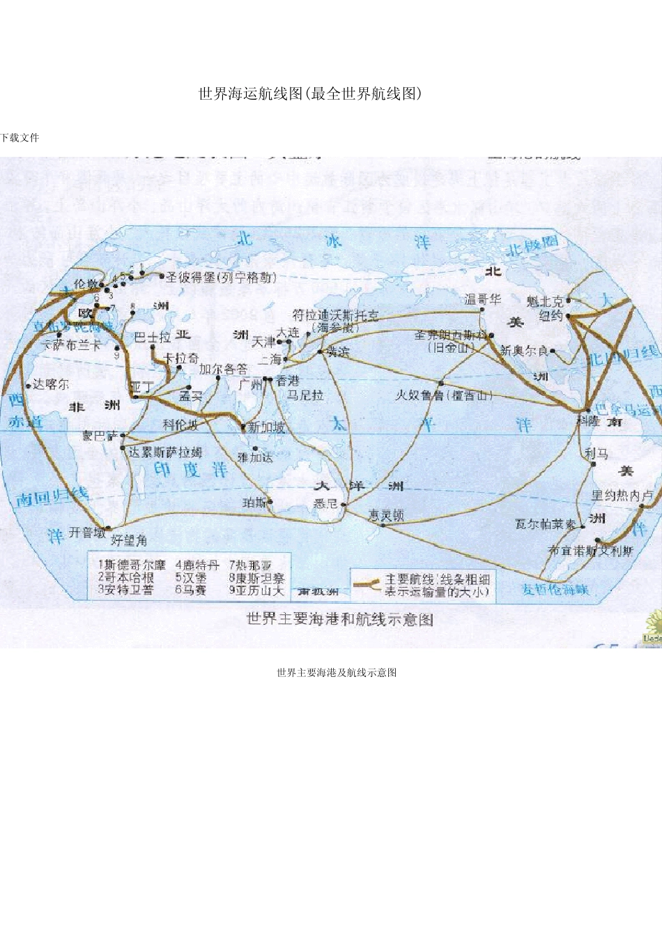 世界海运航线图(最全世界航线图)_第1页