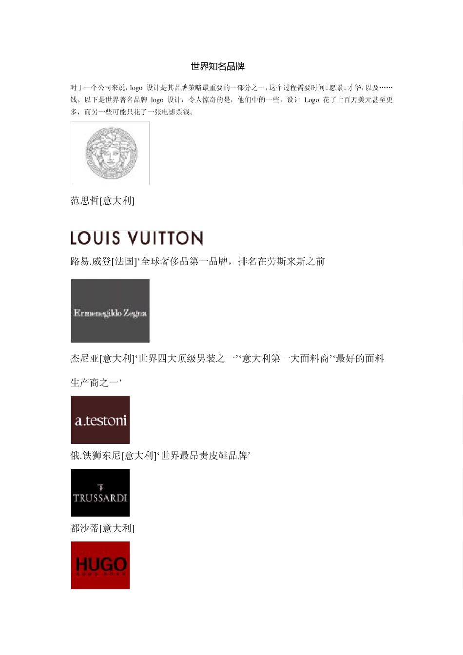 世界知名品牌LOGO_第1页