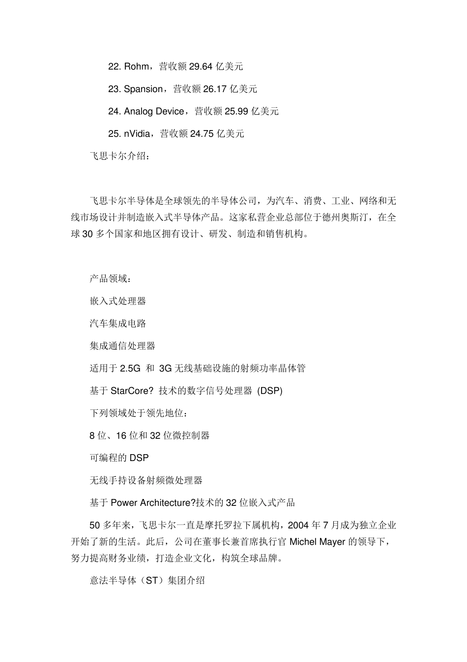 世界著名半导体(芯片)公司详细_第2页