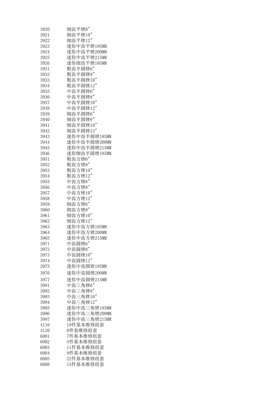 世达工具代码名称对照表_第3页