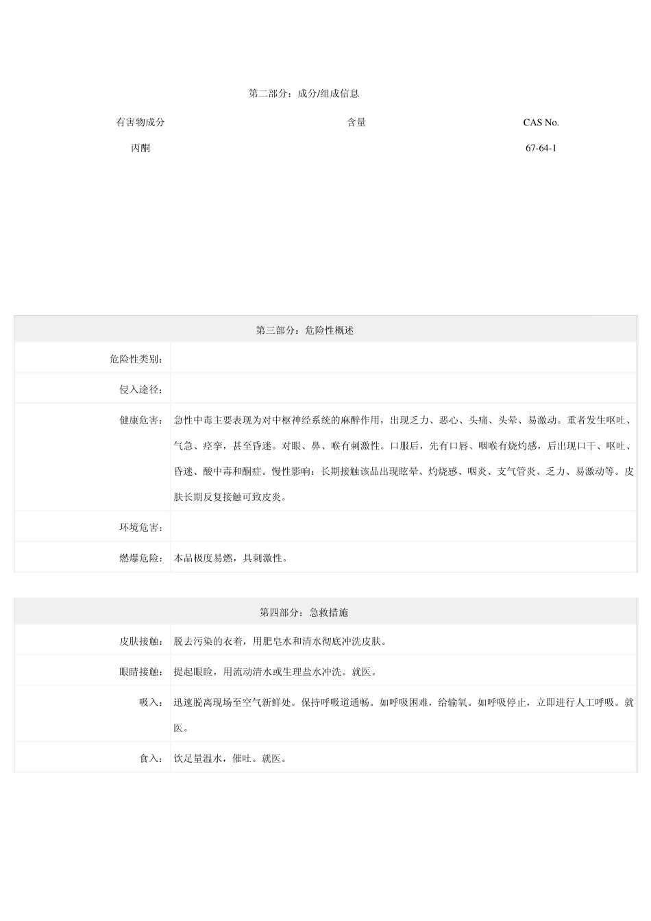 丙酮化学品安全标签_第2页