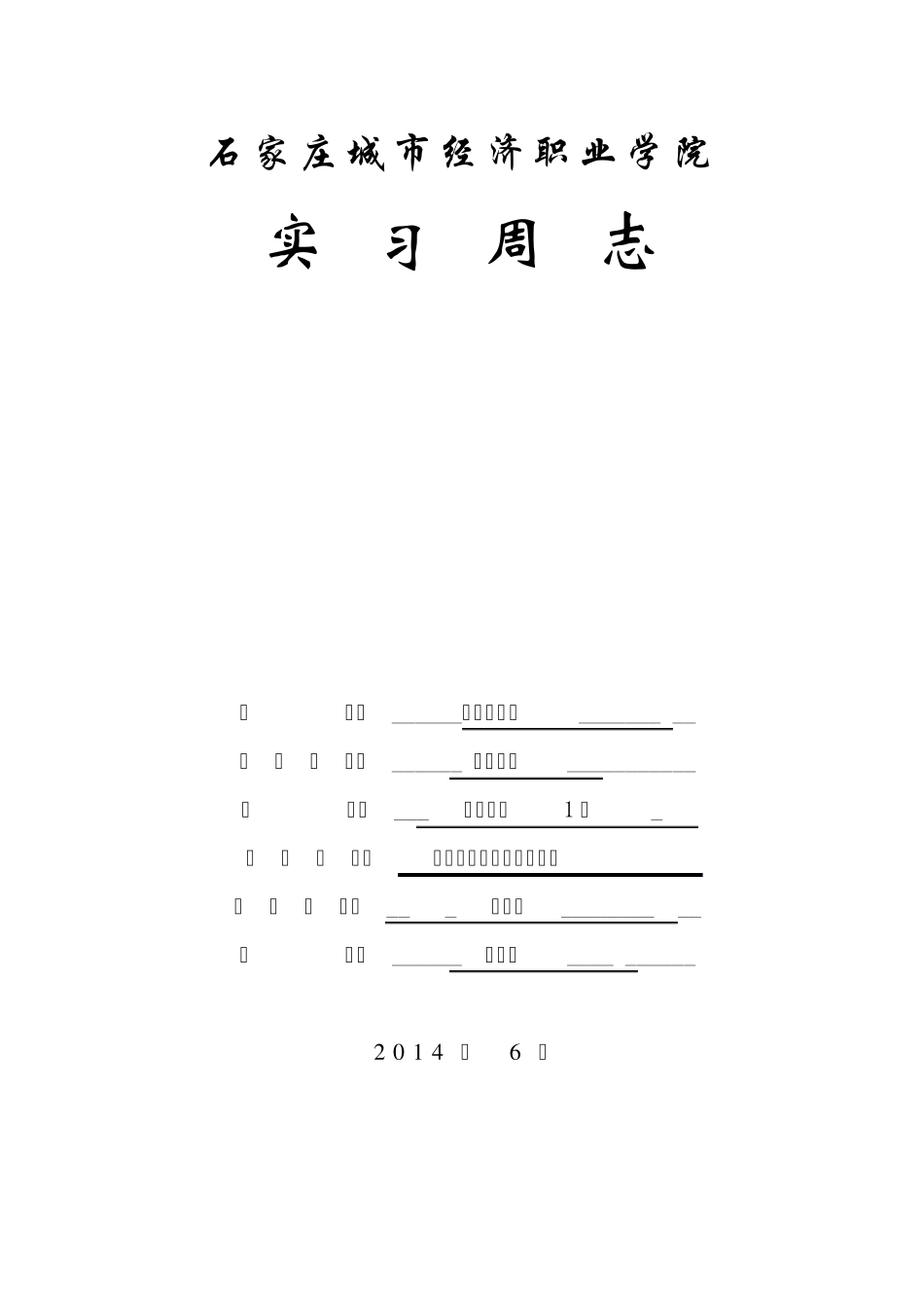 业务员实习周志_第1页