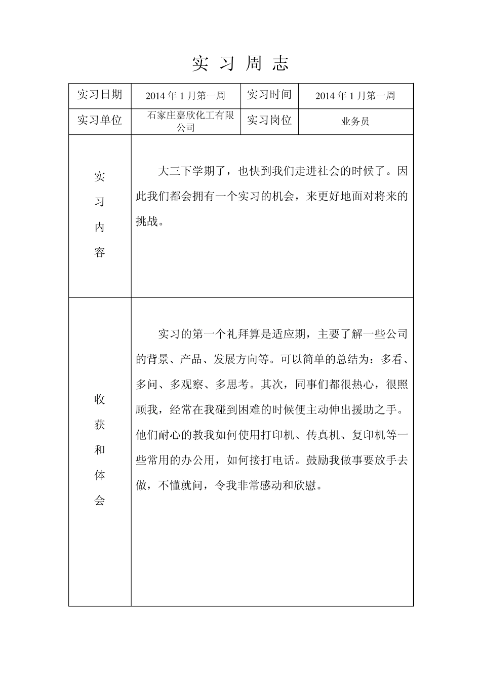 业务员实习周志_第2页