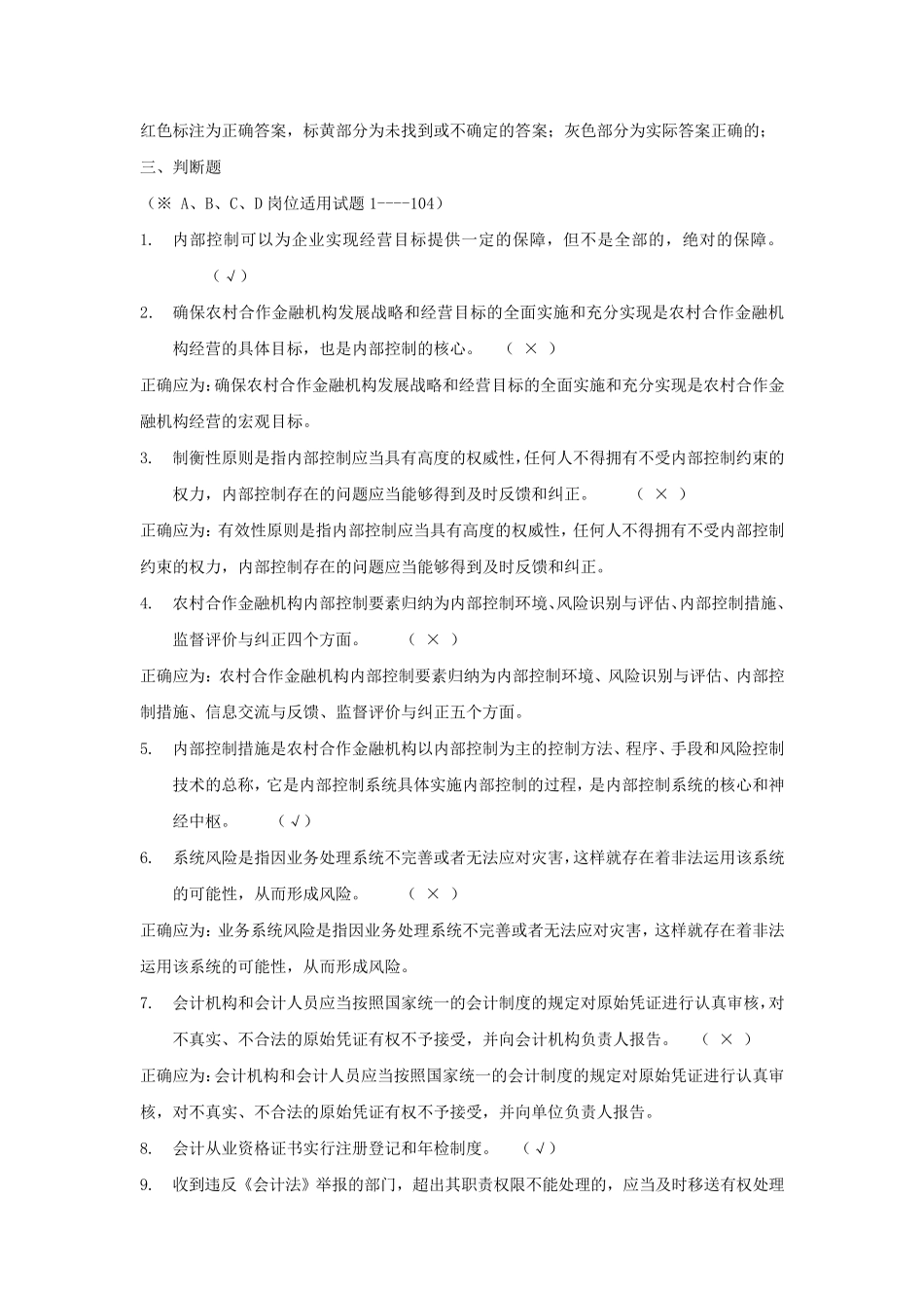 业务知识考试题库判断题1575题_第1页