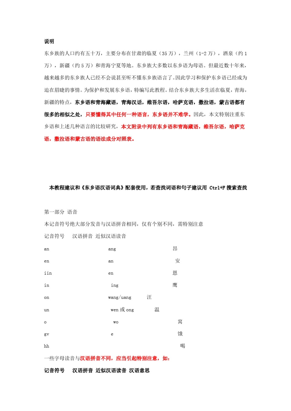 东乡语语音和语法_第1页