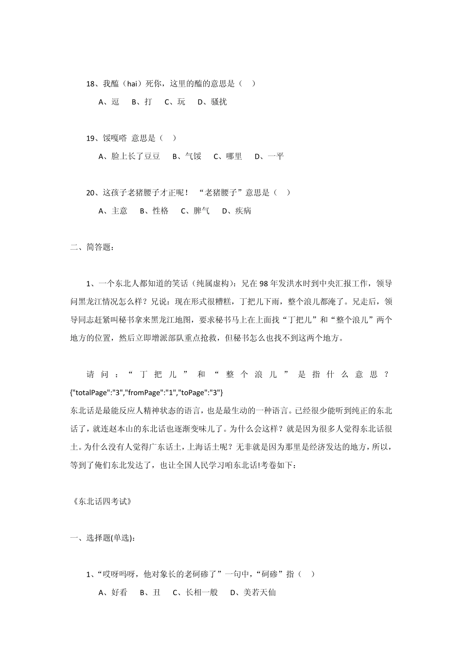 东北话四六级考试_第3页