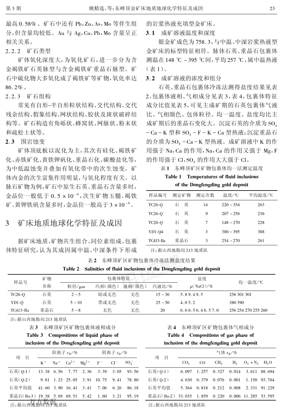 东峰顶金矿床地质地球化学特征及成因_第3页