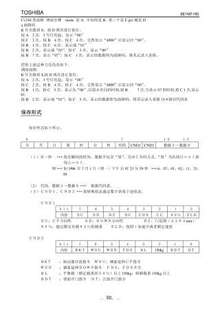 东芝CV320故障代码及如何查询故障