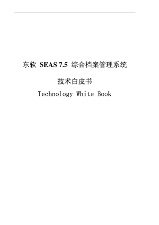 东软NeusoftSEAS7.5产品白皮书