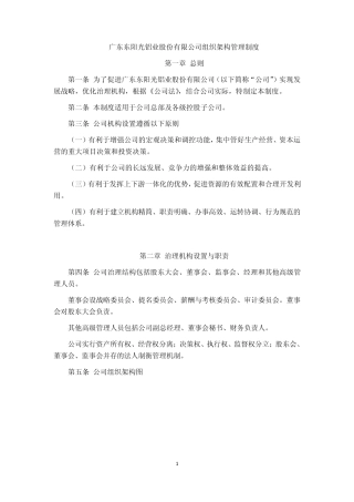 东阳光铝组织架构管理制度